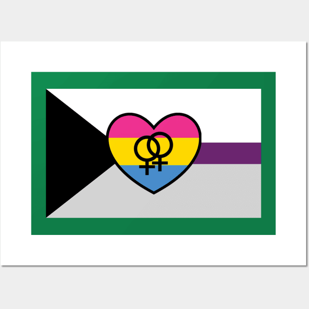 Lesbian Demisexual Panromantic Flag Wall Art by reylas81